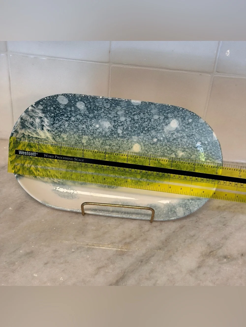 Intensa Home Blue Snowfall Ceramic Serving Platter